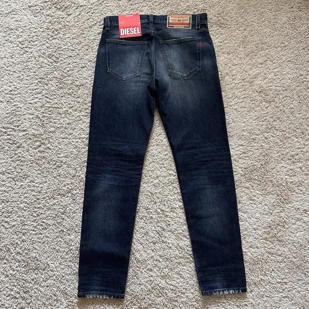 Diesel Mens Jeans 2019 D-Strukt Slim Leg Dark Wash Blue Size 30x30 AO3562 NWT
